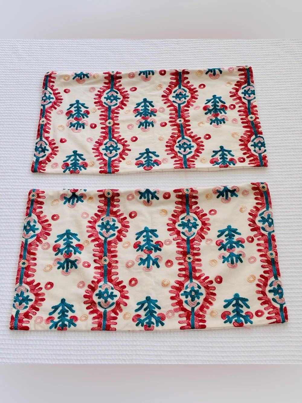 Ballard Designs Suzanne Kasler Elba Embroidered Lumbar Pillow Covers set of 2